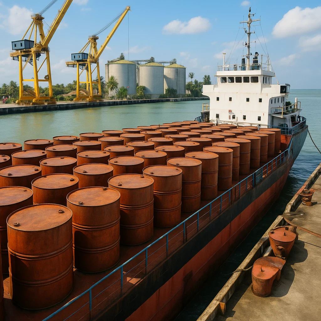 New reference price for August set at $996.52 per ton; level influences export taxes and trade flows for palm oil buyers.