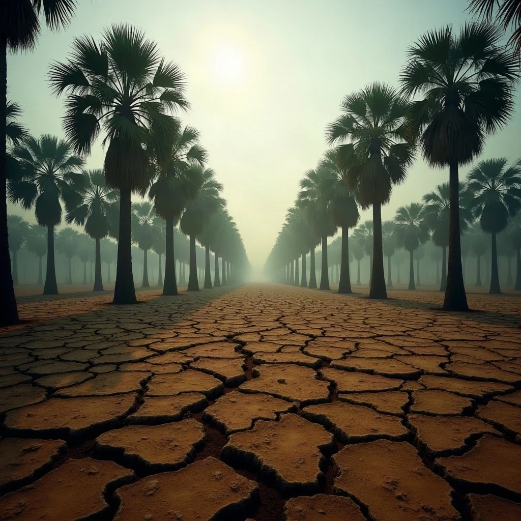 Palm oil market illustration
