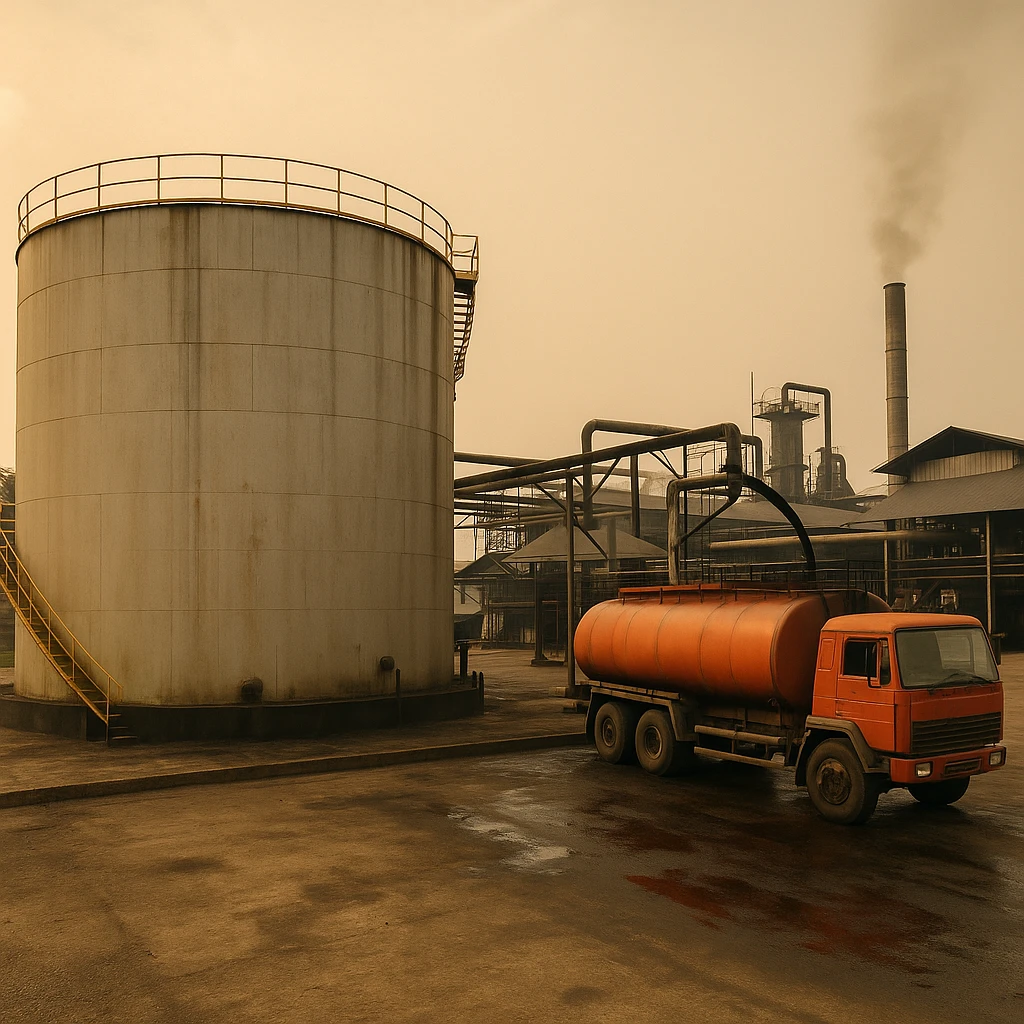 Palm oil market illustration